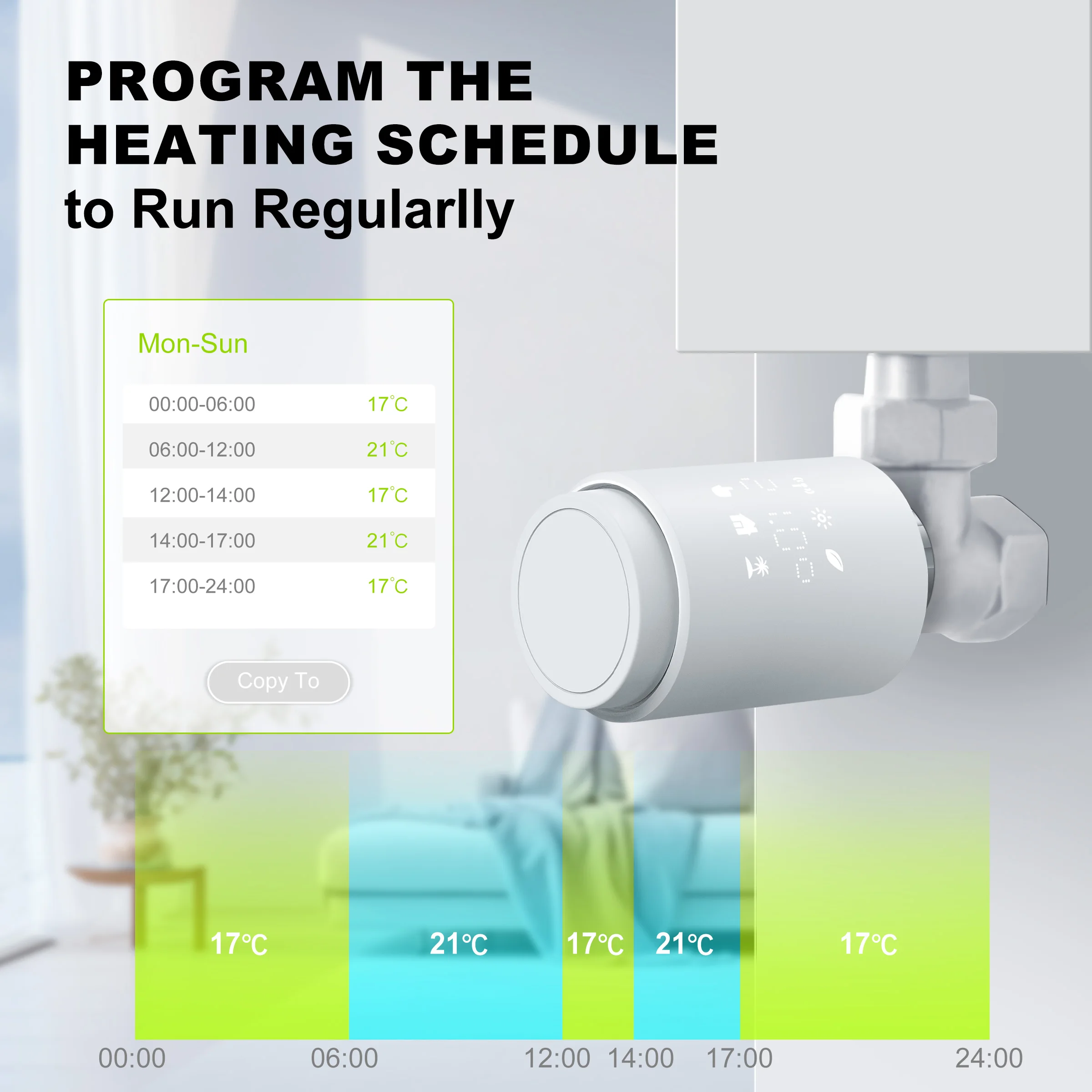 GIRIER Tuya Smart Thermostatic Radiator Valve ZigBee Thermostat Radiator TRV Programmable Temperature Controller Work with Alexa