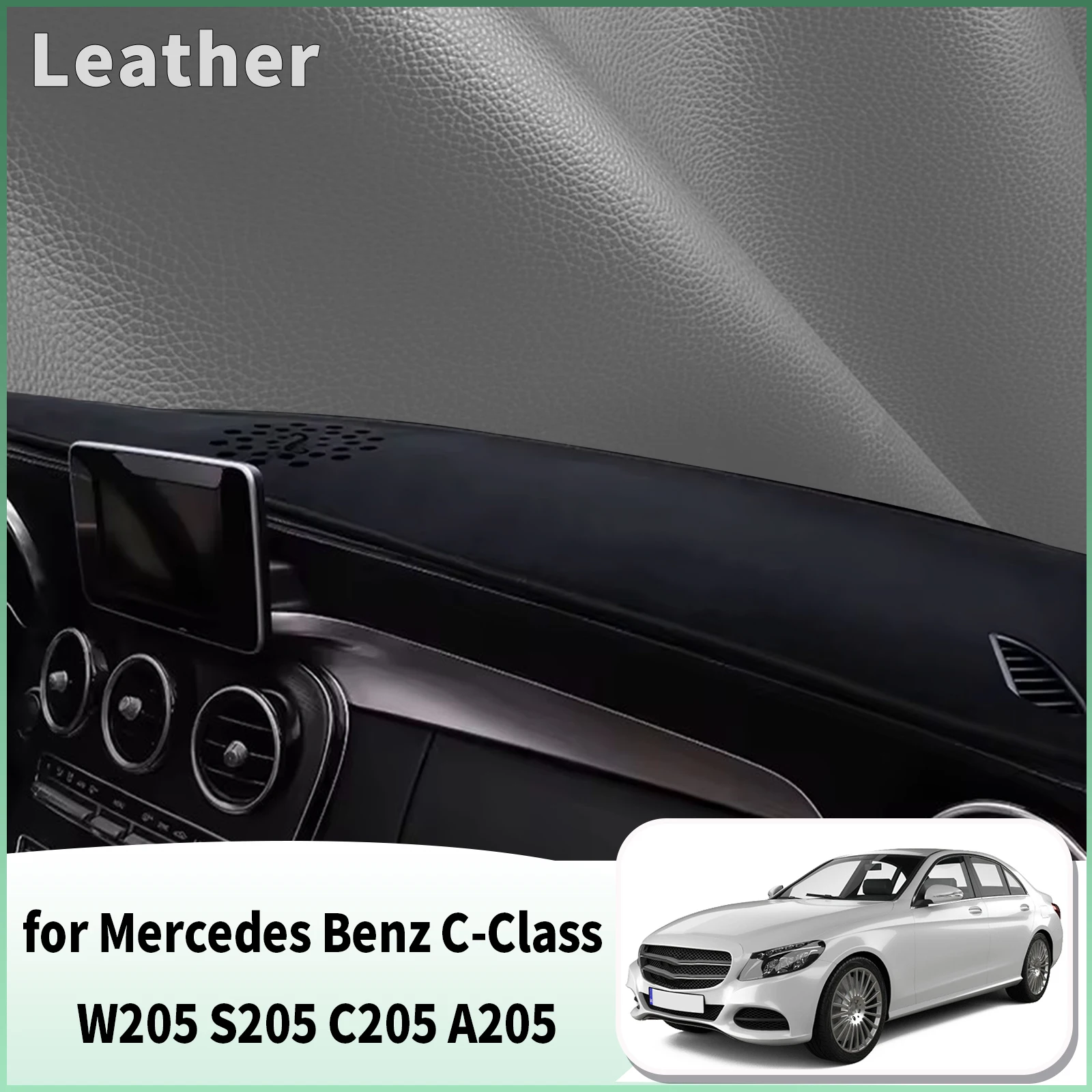 for Mercedes Benz C-Class W205 S205 A205 C205 Coupe Dash Mat Dashboard Cover Dashmat Anti-Reflection Heat Insulation Sunshade