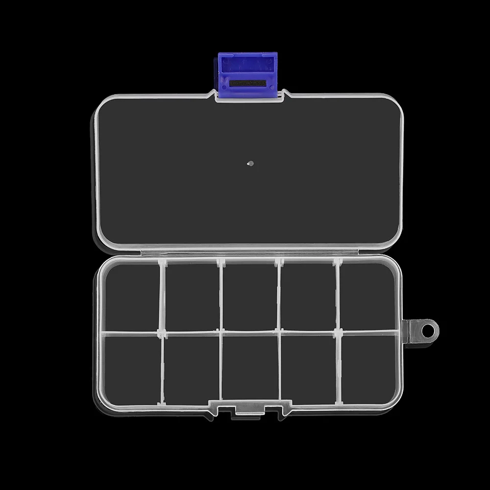 1pcs Hot Selling Rectangular 10 Grid Buckle Transparent Plastic box, Detachable Multi Grid Classification Earring Accessories