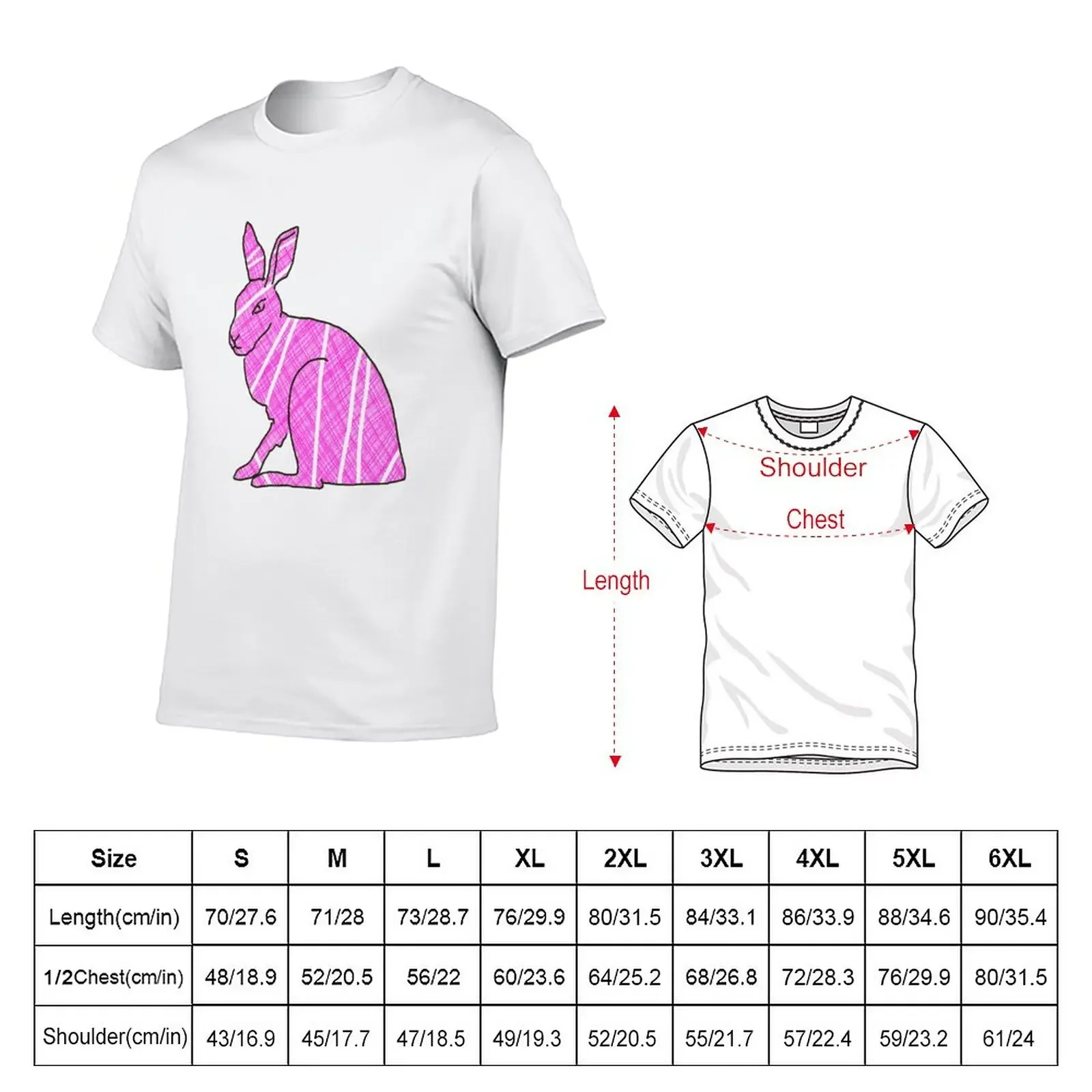 New Pink Hare T-Shirt animal prinfor boys graphic t shirt vintage t shirt men