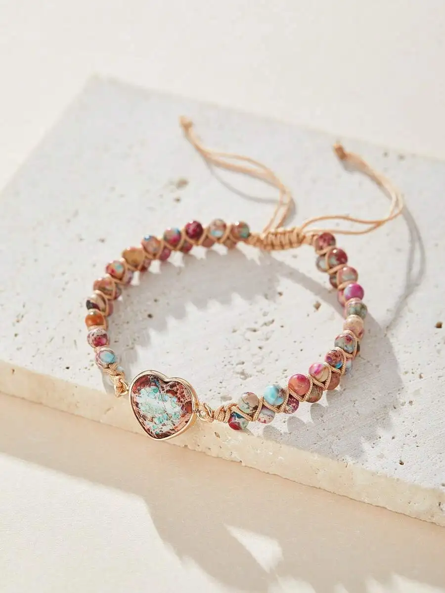 

Bohemian Style Natural Agate Adjustable Wrap Bracelet For Women