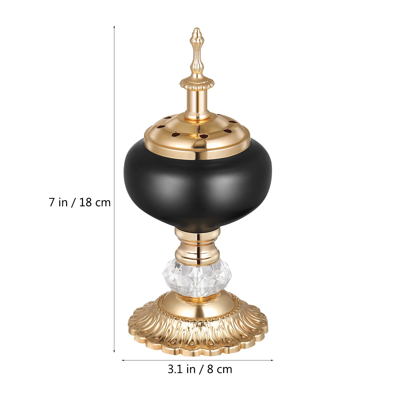 

Iron Incense Burner European Style Decorative Art Ornament for Home Office Meditation Relaxation Aroma Purifying