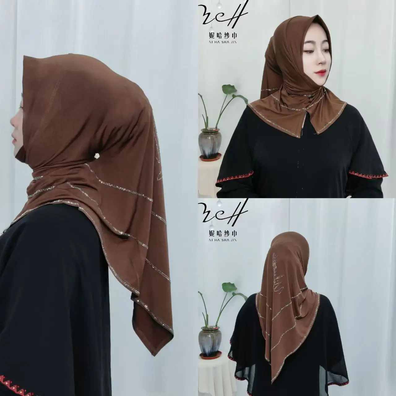 

Free Shipping Hijab Muslim Women Shawl Headscarf Luxury Tassels Chiffon Scarf Malaysia Kufi Islam Summer Student Turban 05453