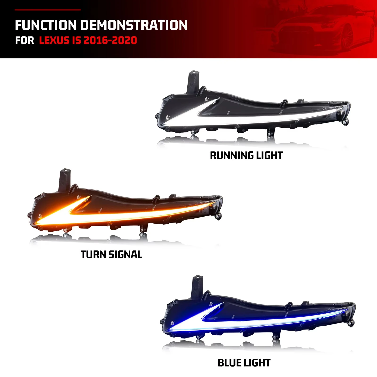 LED Daytime Running Light for Lexus IS250 IS350 IS200t IS300 ISF 