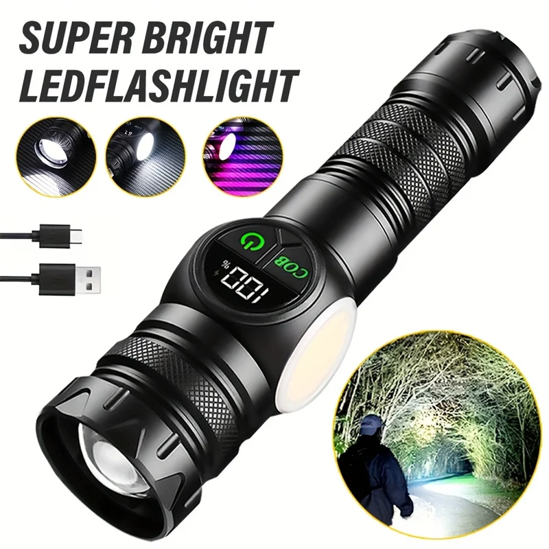 LED фонарик с магнитом и USB зарядкой
