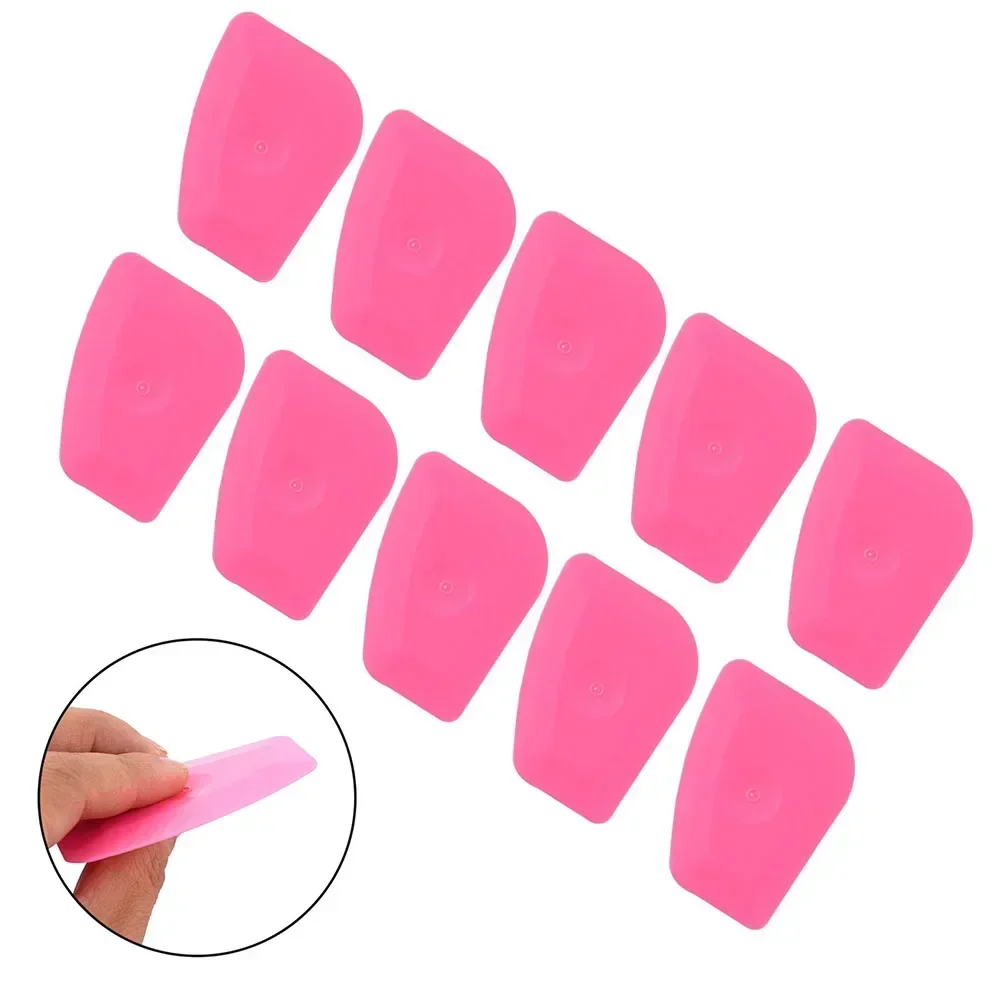 10 Pcs Pink Hard Card Squeegee Scraper Tint Car Vinyl Film Wrap Tools Label And Sticker Remover Plastic Car Auto Accessories