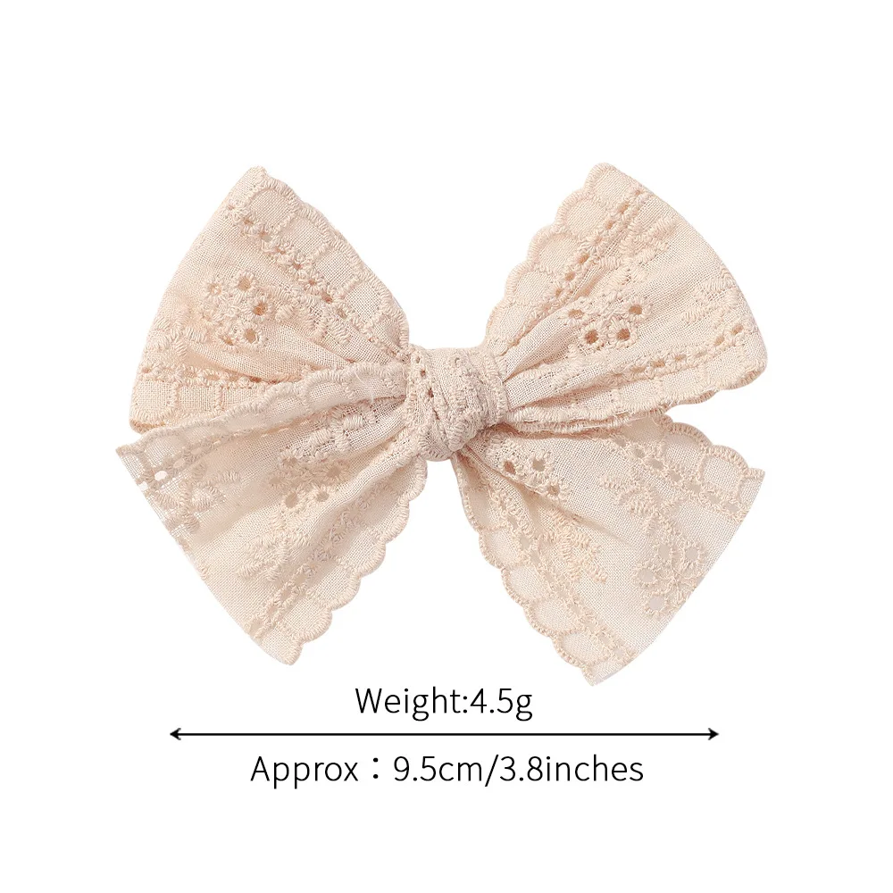 2Pcs/Set Baby Hair Clips for Girls Cotton Lace Hair Bows Kids Barrette Full Wrapped Hairpins Toddler Hairgrips Hair Accessories