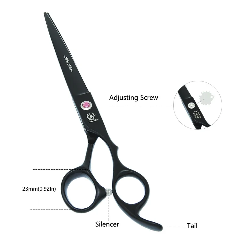 7 inch Meisha Sharp Blade Dog Cat Shears Pet Grooming Scissors Kit Japan Steel Animals Curved Hair Cutting Set Supplies B0033A