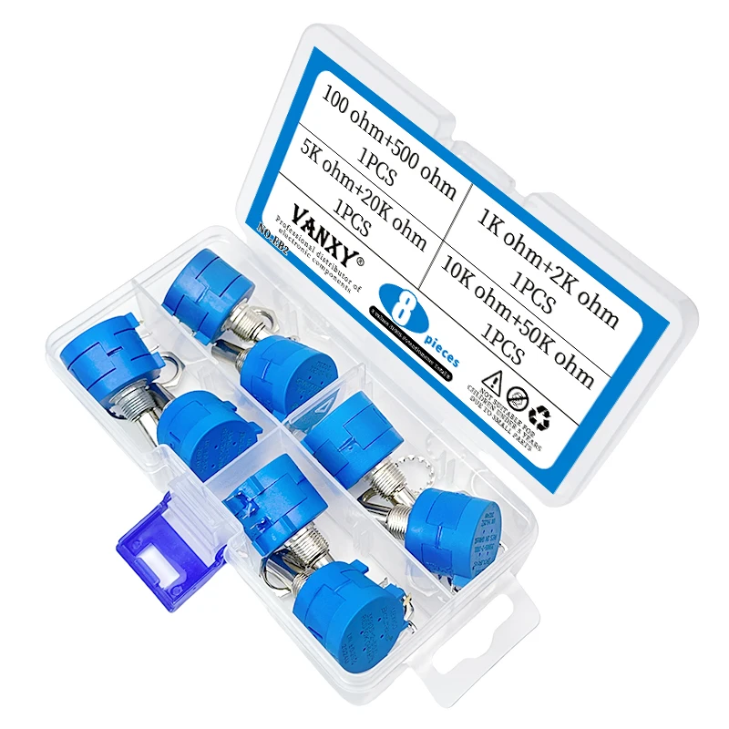 Imagem -06 - Jogo Ajustável do Resistor do Potenciômetro da Precisão 3590s 100 500 1k 2k 5k 10k 20k 50k 102 103 502 202 203 503 501 Valores