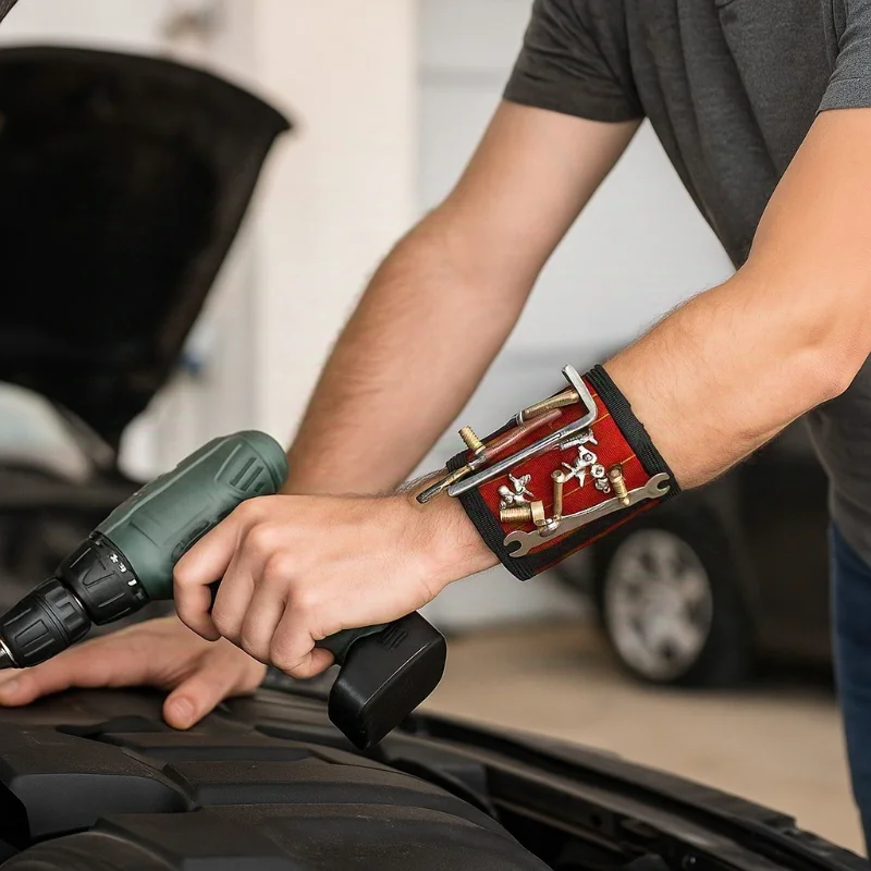 

Сильный магнитный браслет, портативная сумка для инструментов, регулируемый ремень на запястье для электрика, держатель для винтов, гвоздей, болтов