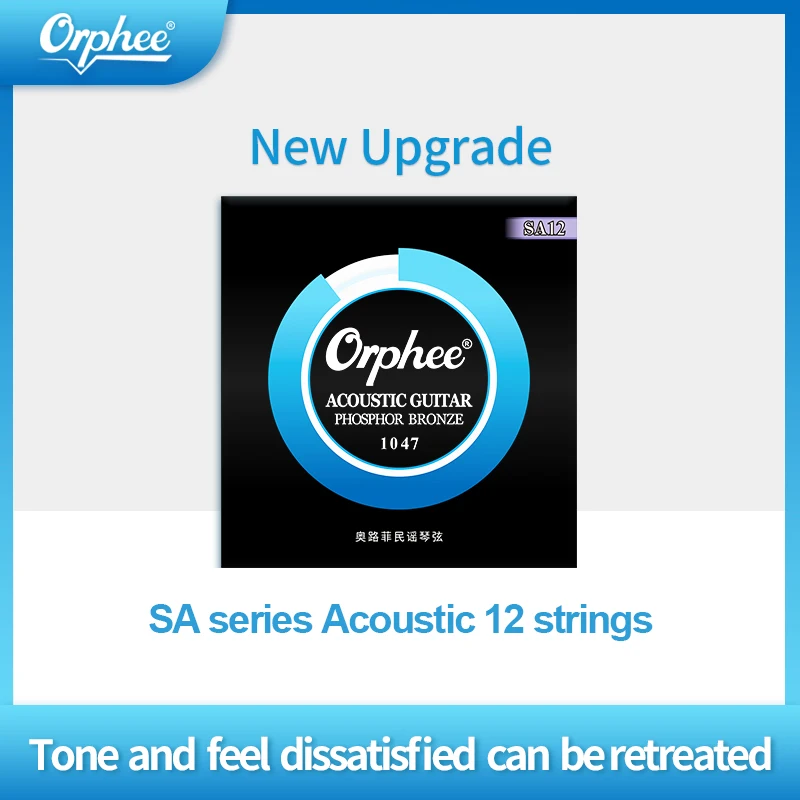 Orphee Folk Guitar Strings Phosphor Copper Wire Hexagonal Carbon Steel Guitar Strings Tone Bright Smooth Guitar Instrument Parts