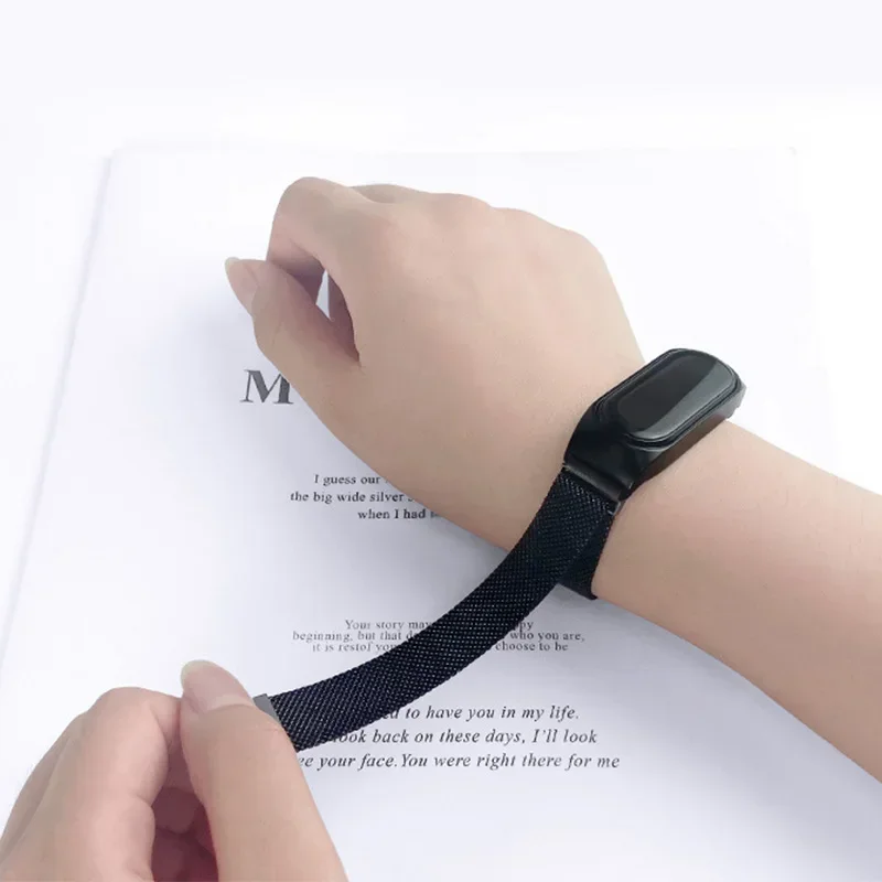 Milanese Loop Strap For Xiaomi Mi Band 7 6 5 4 3 Stainless Steel Magnetic Bracelet Metal Wristband for Xiaomi mi band 4 3 Straps