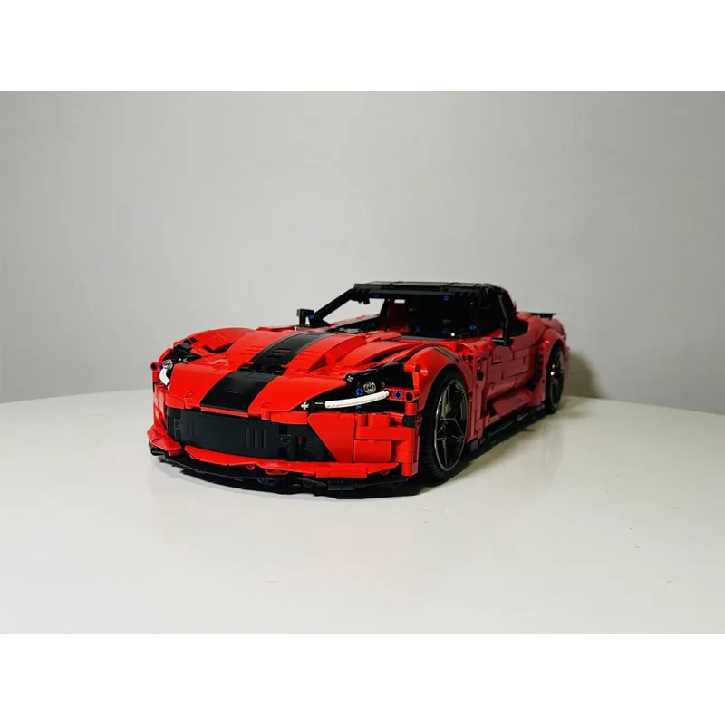 MOC-199855 bloques de carreras de coches deportivos icónicos rojos, modelo 3399 piezas MOC, bloques de construcción creativos para niños, juguete para regalo de cumpleaños