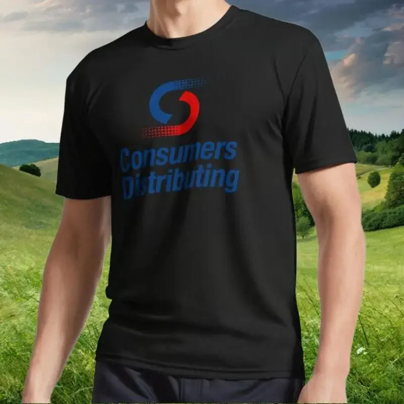 New Consumers Distributing Logo Active American T Shirt Funny S to 5XL