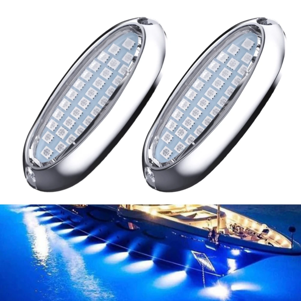 

Underwater Lights IP68 Waterproof Marine Led Lights Stainless Steel Boat Led Light Transom Pool Courtesy Deck Light for Boats