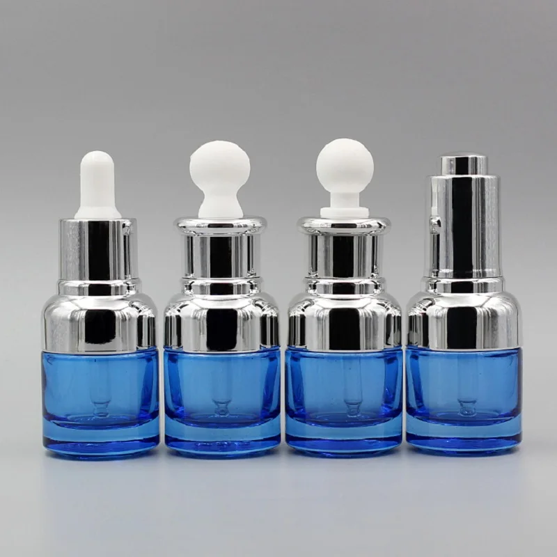 20ml 30ml blue glass dropper bottle lotion emulsion essential oil serum liquid toner toilet water skin care cosmetic packing