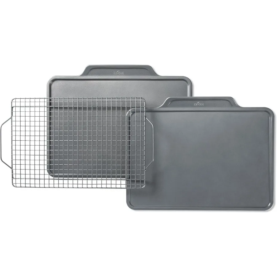 

Набор форм для выпечки с антипригарным покрытием, сейф для духовки, 450F, половина листа, форма для печенья, форма для кексов, подставка для охлаждения и выпечки, круглая форма для торта, буханка P