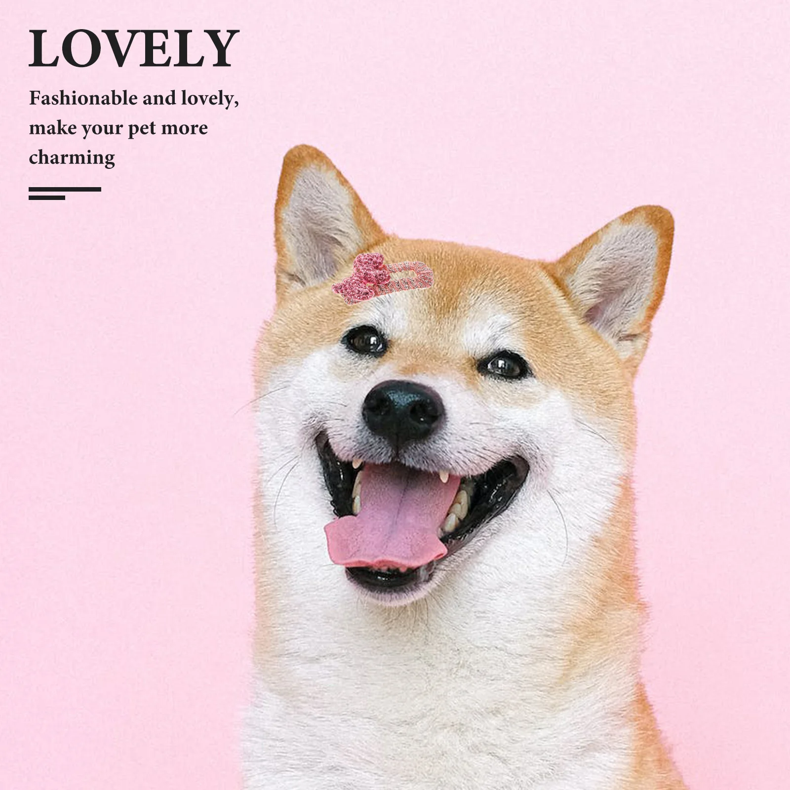 

2Pcs Pet Hair Accessories Cute Dog Hair Clips for Small Dogs Handmade Barrettes Comfortable Safe Style for Puppies Bichons