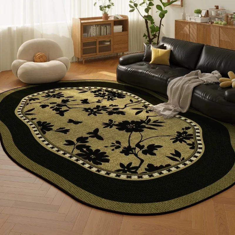Living Room Floor Mat Comfortable Loop-pile Carpet Stain-resistant Wear-resistant Rug High-end Retro Style Rugs Home Decor Mats