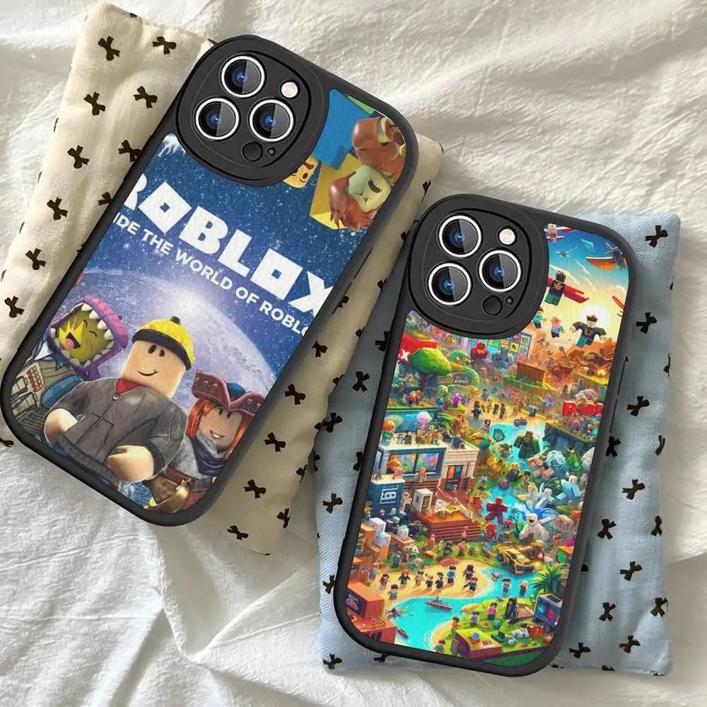 لعبة شعبية R-Roblox حافظة هاتف آيفون 11 12 13 14 15 16 برو ماكس بلس أغطية جلد