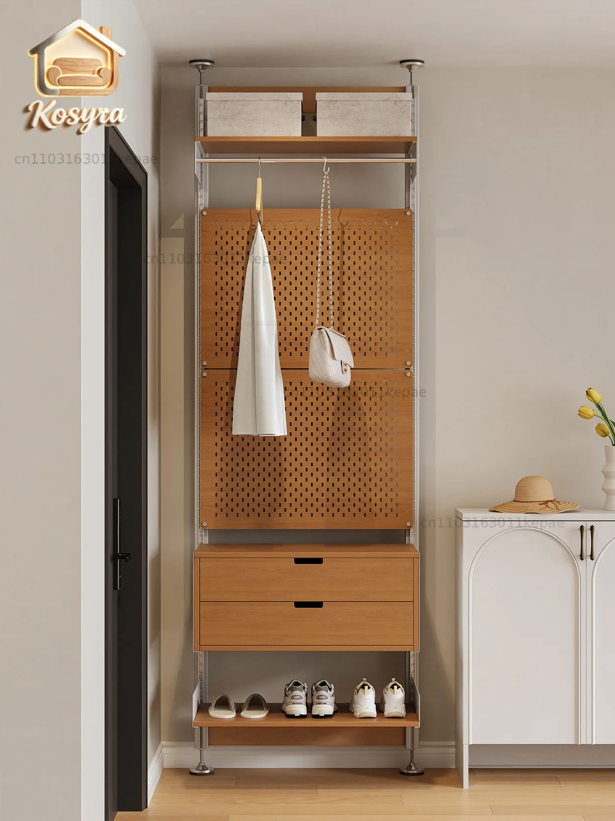 

Custom design Bookcase has something indomitable, shelf, living room entrance, coat rack, hole board, shoe rack [80cm] display r