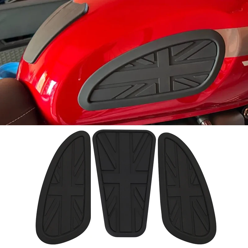 Universale Del Motociclo Anti-scivolo Rilievi del Carro Armato Carburante Gas Ginocchio Grip Trazione Pastiglie di Protezione Adesivo Decalcomania Laterale Per Triumph T100 T120