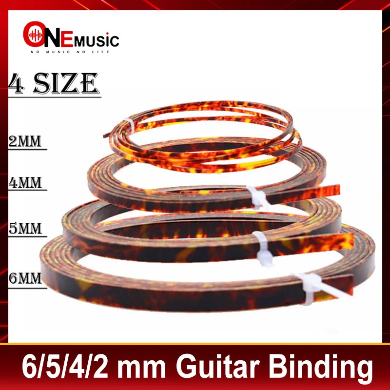 Colorful Celluloid 6/5/4/2 mm Width Guitar Binding Purfling 5 Feet Length Red Tortoise shell 1pcs