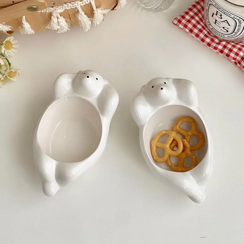 

Polar Bear Shaped Ceramic Dipping Dish, Household Seasoning Dipping Dish, Personalized Flavor Dishs, Restaurant Kitchen Supplies