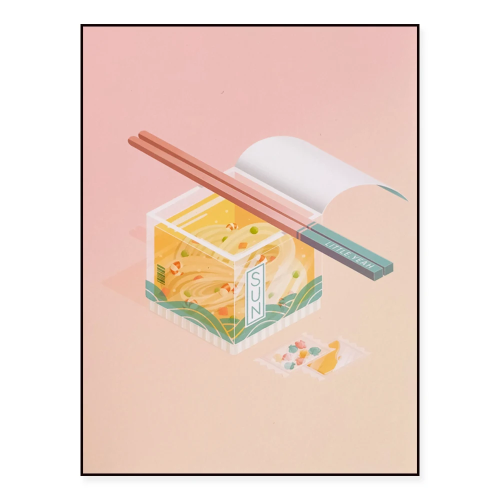 Japanese cuisine, beautiful ramen art prints, cute Japanese cuisine, noodle love, kitchen poster printing canvas painting wall a