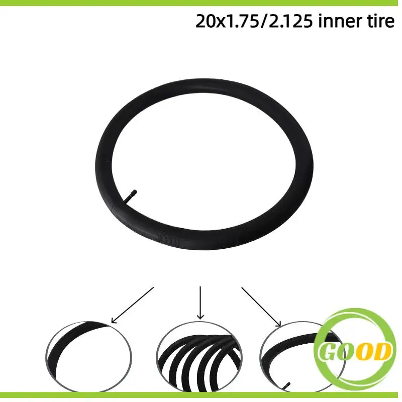 

Bicycle tire 20X1.75/2.125 butyl rubber inner tube thickened for bicycle inner tube replacement