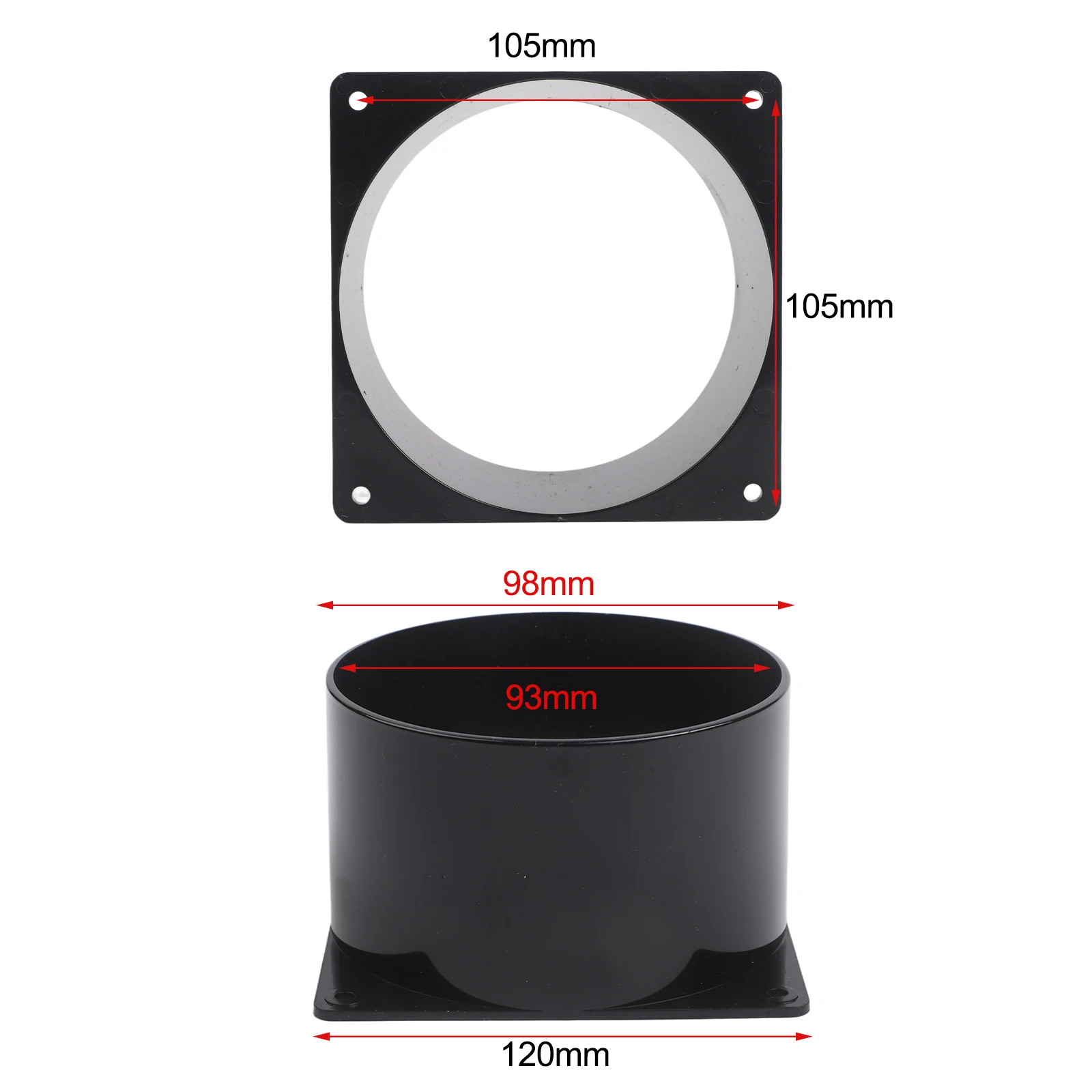 75-120MM ABS Pipe Flange Seat Tube Air Ventilation Hose Connector Kitchen Bathroom Exhaust Duct Fresh Air System Vent Hardware