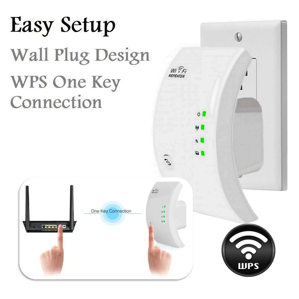 300Mbps WiFi Signal Amplifier Wireless WiFi Repeater 2.4G Extender Signal Booster