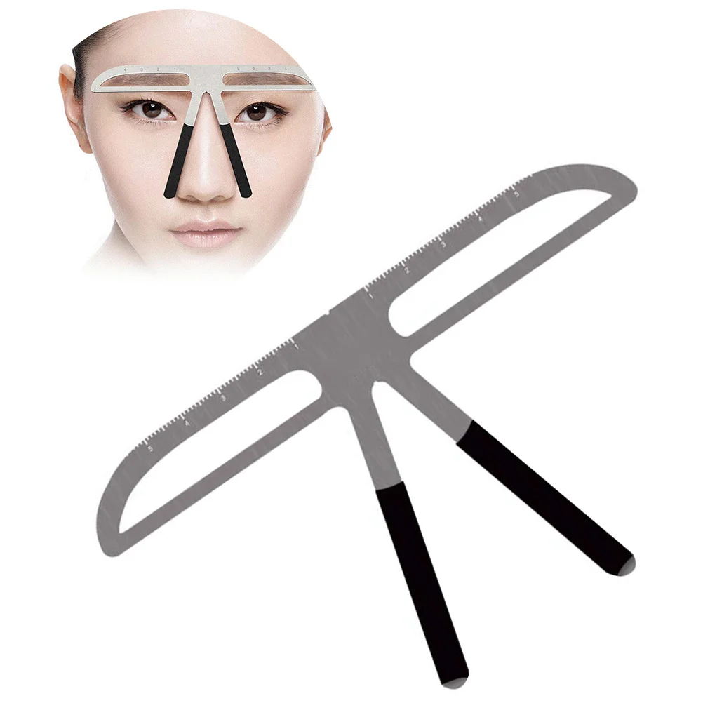 Professionele wenkbrauwstencil-liniaal Herbruikbare driepuntsbalanspositioneringsset voor symmetrische natuurlijke wenkbrauwen Gemakkelijke make-up