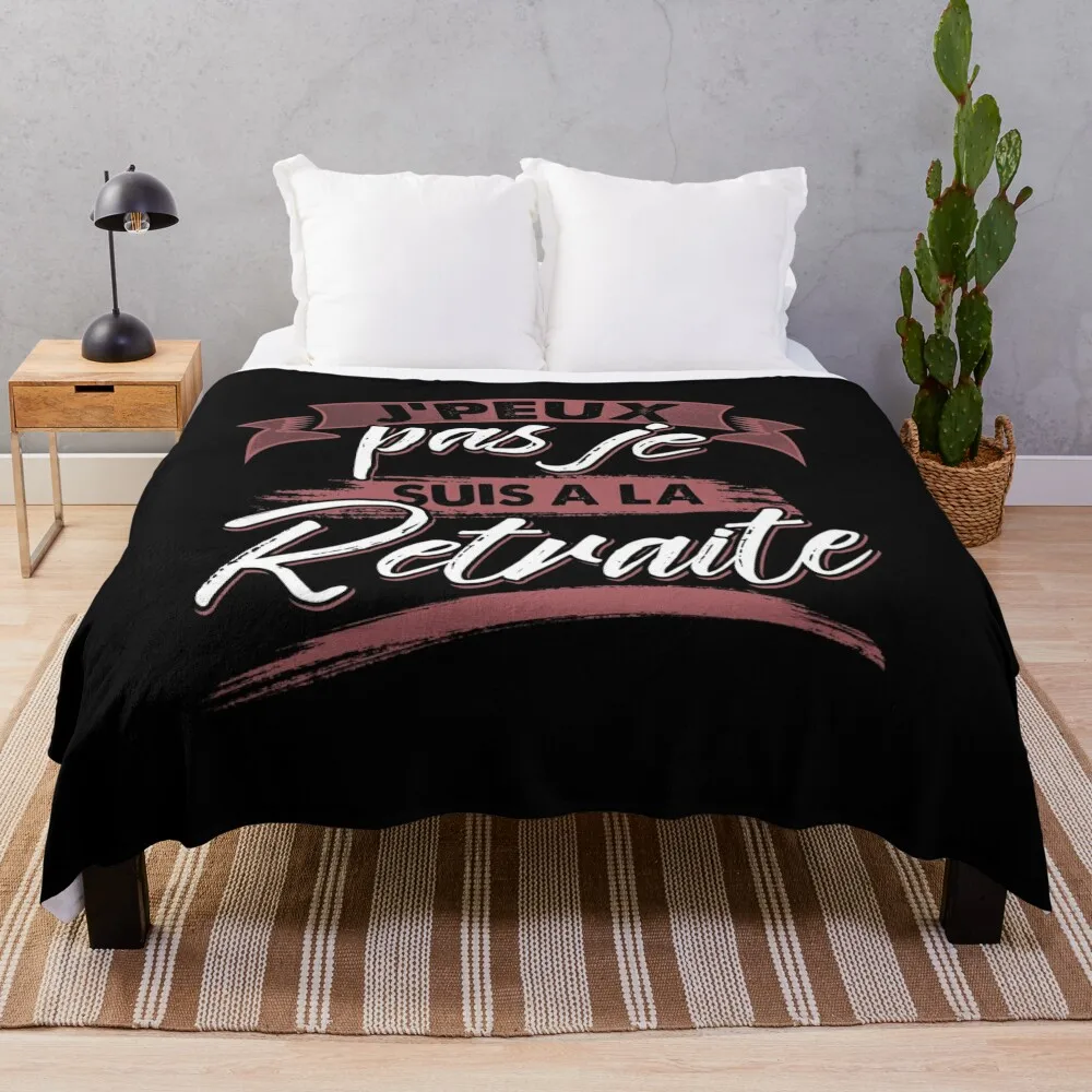 Maillot J'Peux Pas Je Suis A La Retraite Humour Retraité Throw Blanket Bed covers christmas gifts for babies Blankets