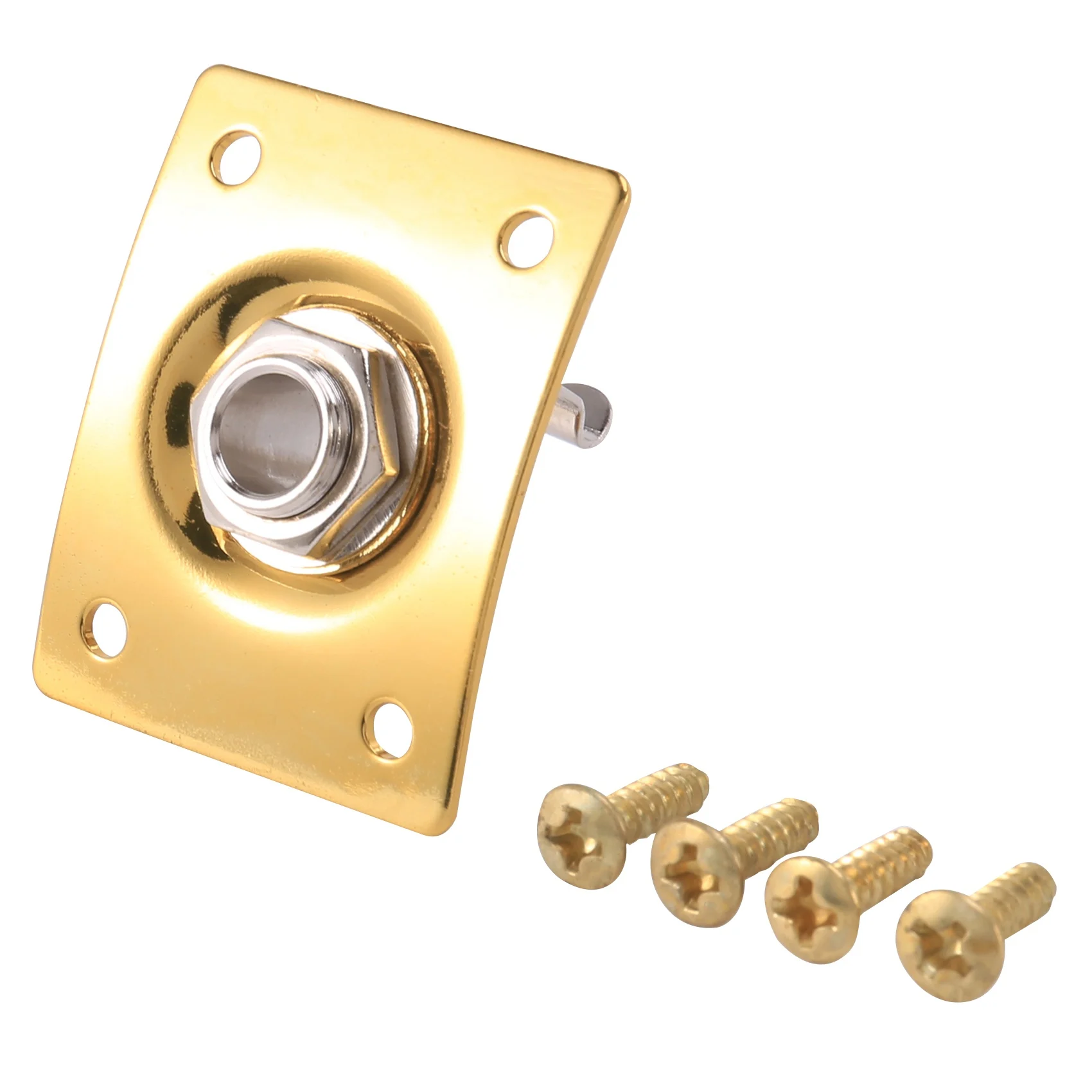 Square Style Jack Plate Guitar Bass Jack 1/4 Output Input Jack Socket For Electric Guitar Parts & Accessories Gold