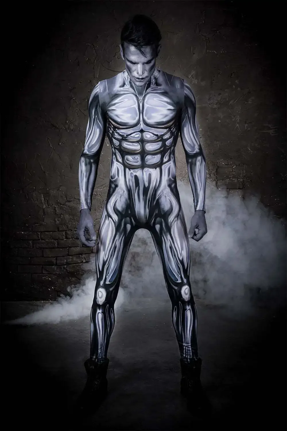 Halloween Silver Surfer Costume Cosplay Zentai Suit Superhero body adulti bambini tute