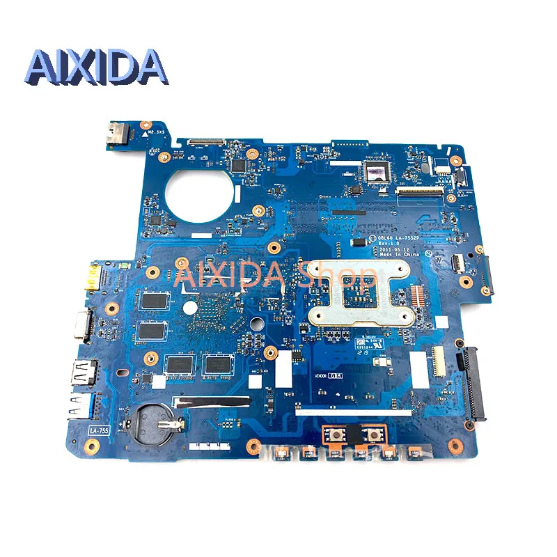 Aixida qbl60 LA-7552P Laptop-Motherboard für Asus k53ta k53tk x53t k53t Hauptplatine HD 6630m 1GB GPU Volltest