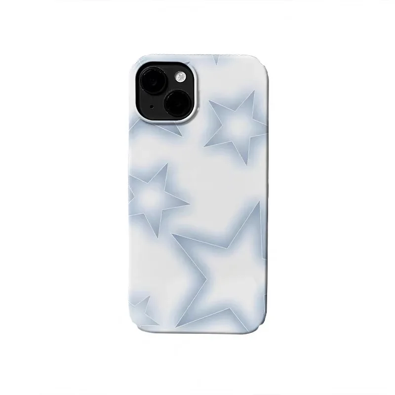 

Light Blue Blurred with Stars, White Phone Case for IPHONE 17 Air 16E 15 PROMAX 14 Plus 13 12 MINI 11 PRO XR Acrylic Phone Cover
