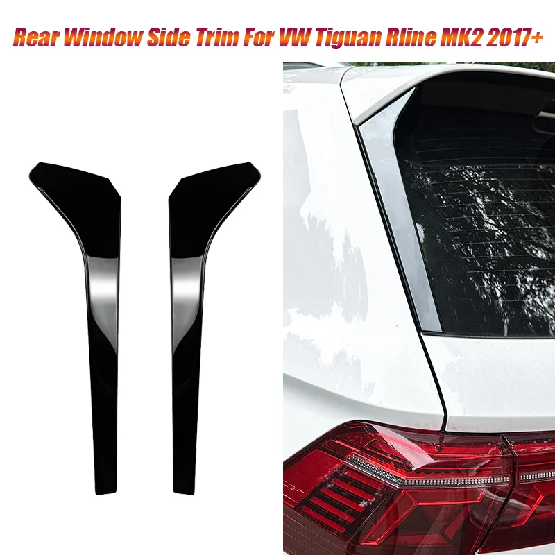 For VW Volkswagen Accessories Tiguan Rline MK2 2017+ Car Rear Window Spoiler Side Wing Splitter Trim