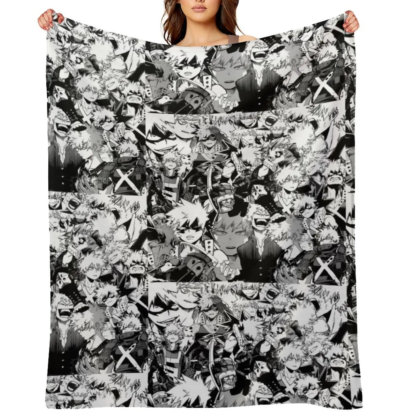 

Katsuki Bakugou Throw Blanket Multi-Purpose for babies Vintage Summer Beddings Blankets