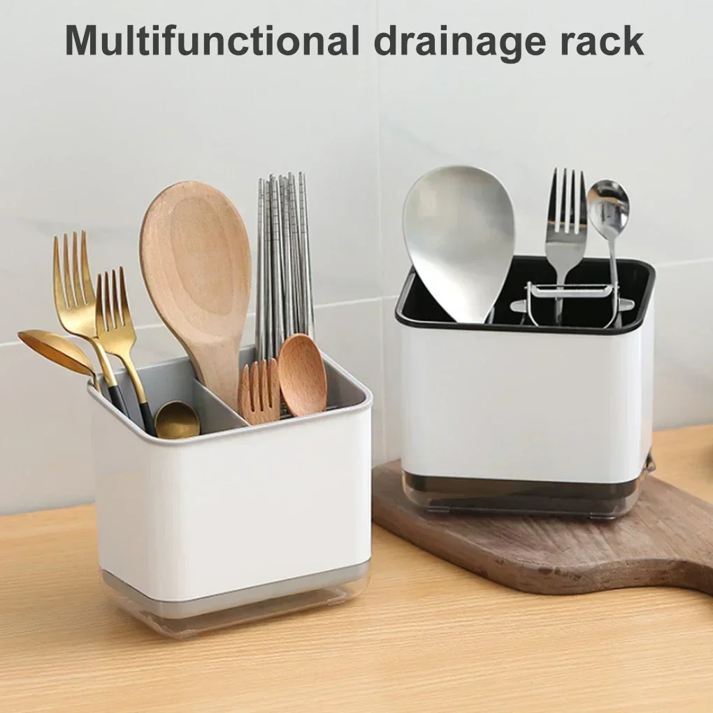 

Double Layer Detachable Chopsticks Cage Multifunctional Spoon Fork Storage Holder Cutlery Drain Rack Organizer Kitchen Utensils