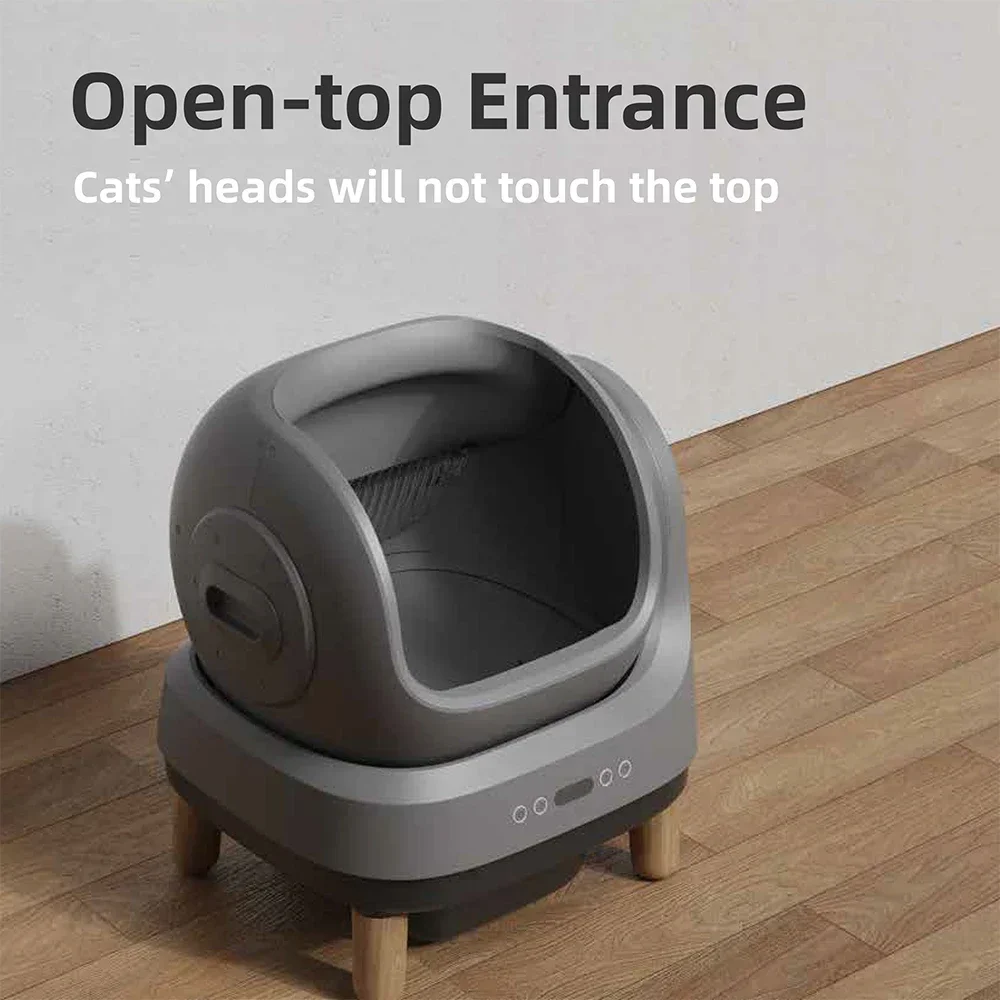 Self-cleaning Litter Tray Open Automatic Litter Box with APP Control Anti-Odour Excreta Litter Pan