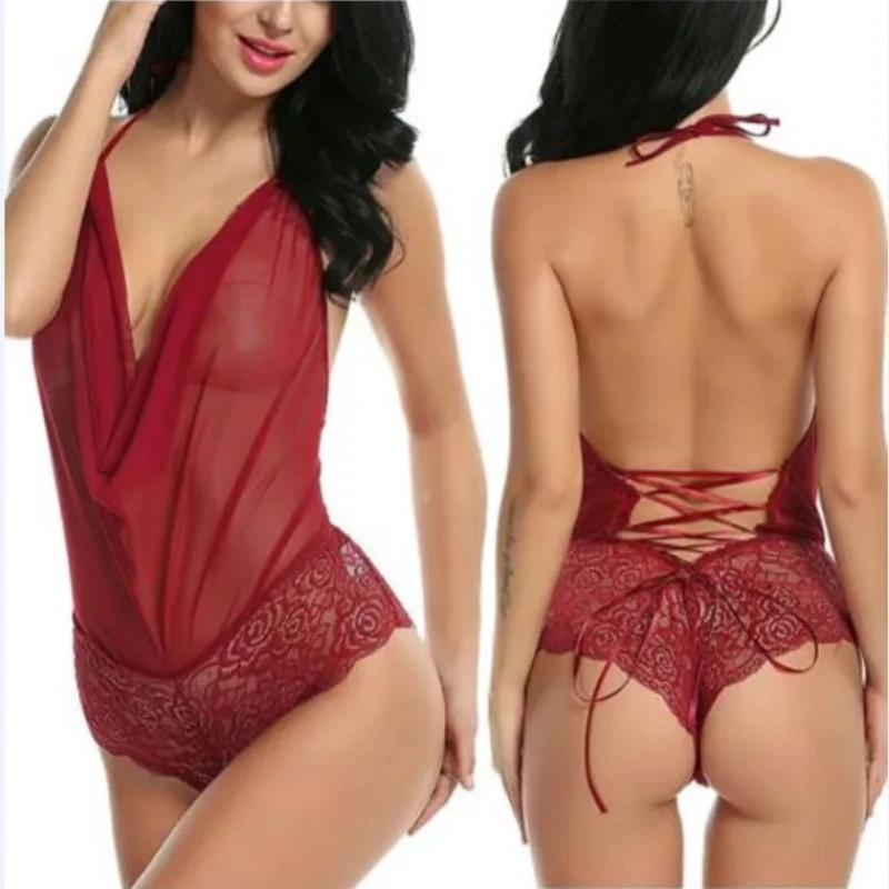 Women Sexy Lingerie Nightwear Underwear G String Lace Sling Sleepwear Bodysuits