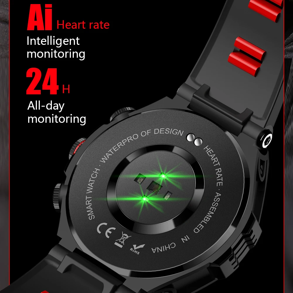 2024 ใหม่ 700MAhแบตเตอรี่ 1.43 "หน้าจอAMOLEDสมาร์ทนาฬิกาผู้ชายฟันสีฟ้าโทรIP68 กันน้ํากีฬาฟิตเนสกลางแจ้งSmartwatch
