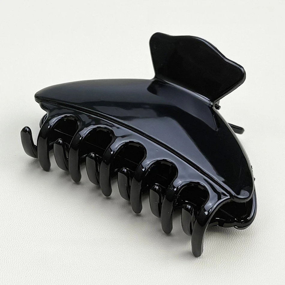 1/2/10pcs Hair Claw Clips for Women Basic Simple Black Plastic Hair Pin DIY Accessories-You Can Paste What You Like