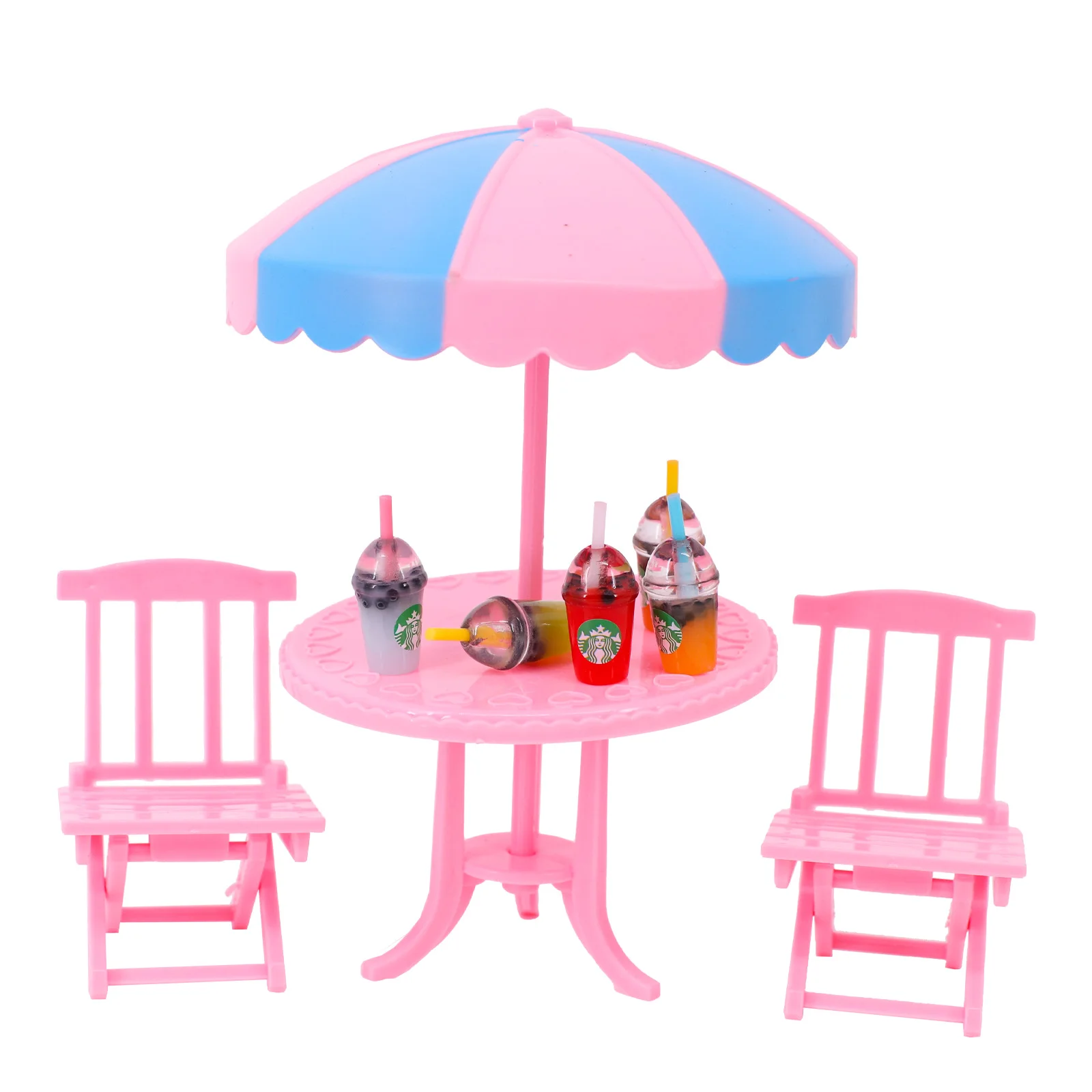 新しいベビードールハウスアクセサリー、様々な色とスタイル（ランダム数量） - 食玩セット、パン、ドリンク、ドーナツ、楽しいモデル