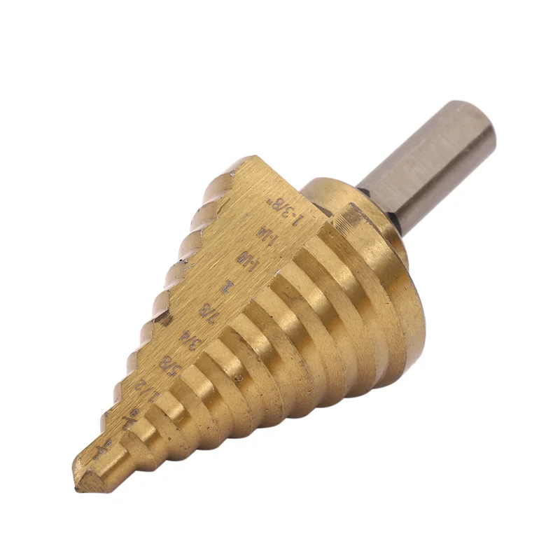 

YWDZ-3X Ступенчатые конусные сверла, высокоскоростная сталь, 10 ступеней от 1/4 до 1-3/8 дюймов