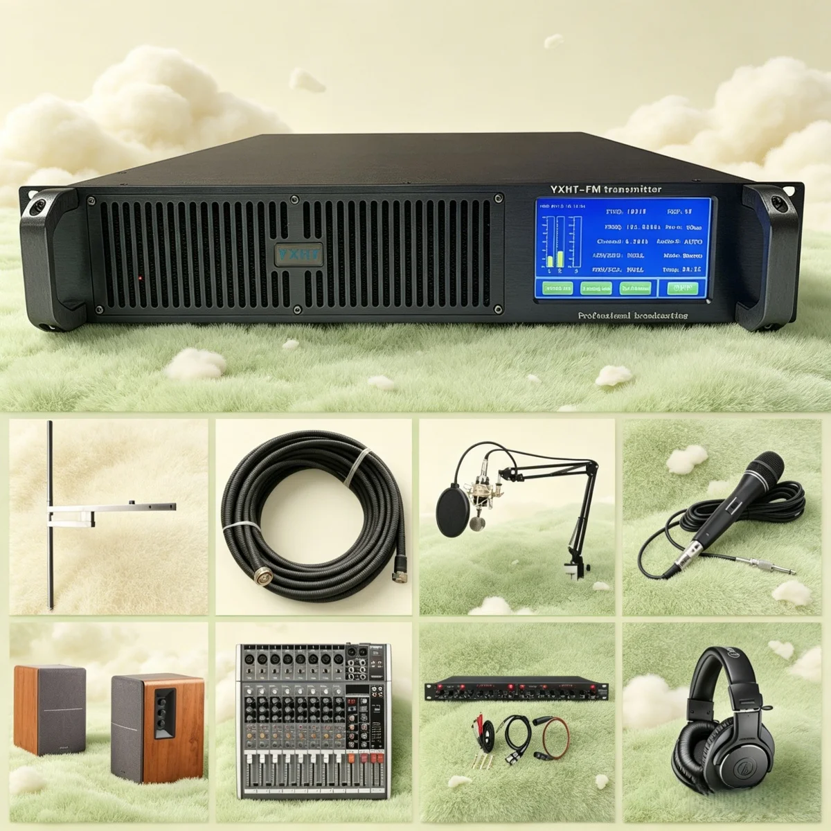 

YXHT-2, 650W FM Transmitter Complete All-In-One Station, Marine Communication Ready, Full System Package, Full Coverage