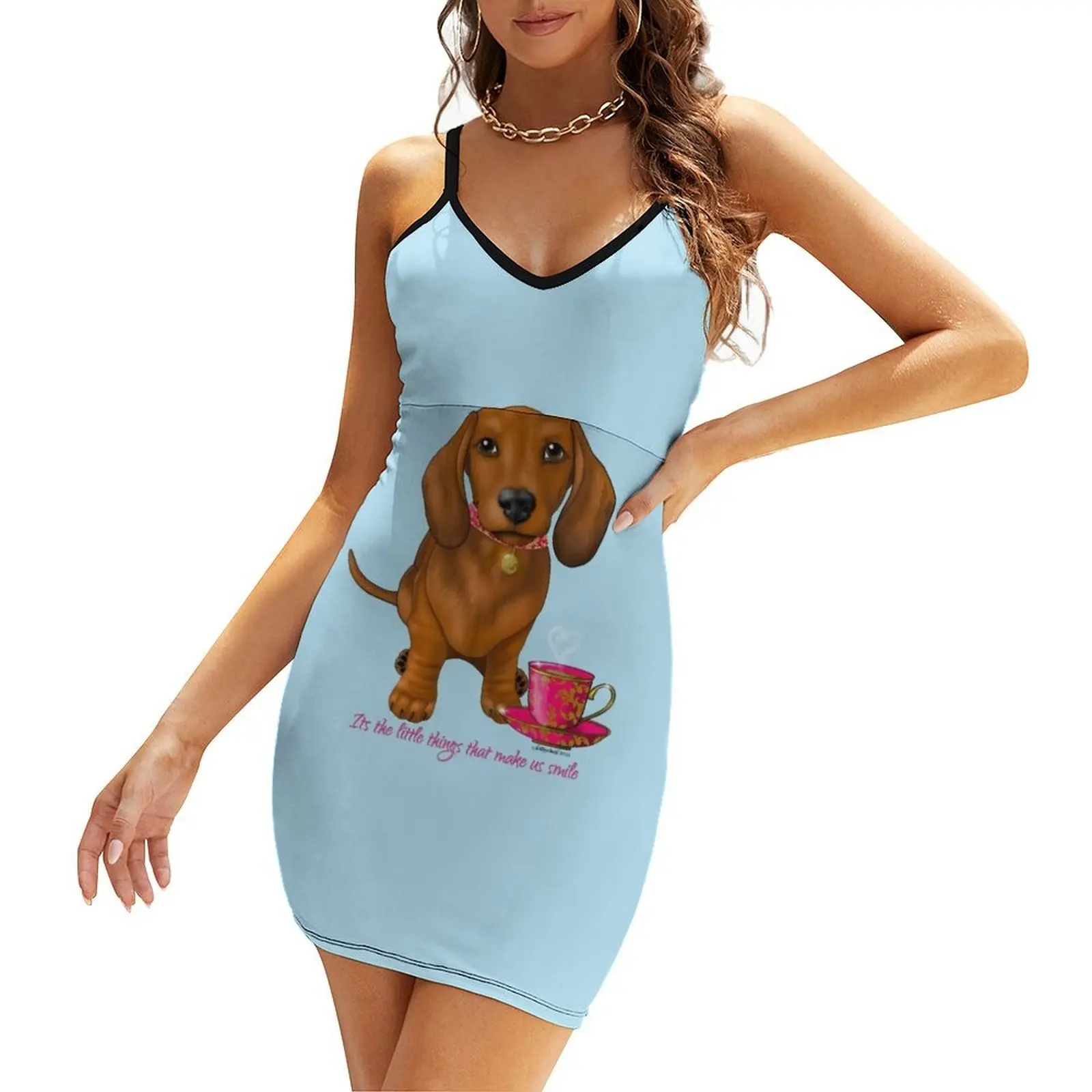

Dachshund Its the little things that make us smile Sling Dress Dress woman elegant dresses for women