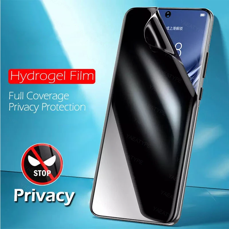 Privacy Hydrogel Film For Samsung J5 2017 S10 A90 A9 2018 S20 Plus A7 2017 S6 Edge J7 Prime J7 Pro Anti-Spy Screen Protectors